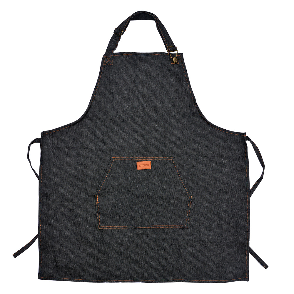 Clayre&Eef Keukenschort 74x65 cm Blauw Polyester afbeelding