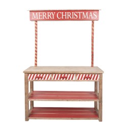 Clayre & Eef Side Table 120x47x180 cm Red Brown Wood