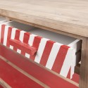 Clayre & Eef Beistelltisch 120x47x180 cm Rot Braun Holz