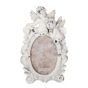 Clayre & Eef Cadre photo 9x13 cm Blanc Plastique Ovale Anges