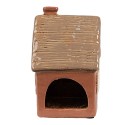 Clayre & Eef Waxinelichthouder Huis 9x9x14 cm Oranje Keramiek Geen vorm