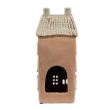 Clayre & Eef Teelichthalter Haus 12x9x28 cm Braun Beige Keramik