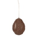 Clayre & Eef Dekoration Hänger Ei 11 cm Braun Polyresin