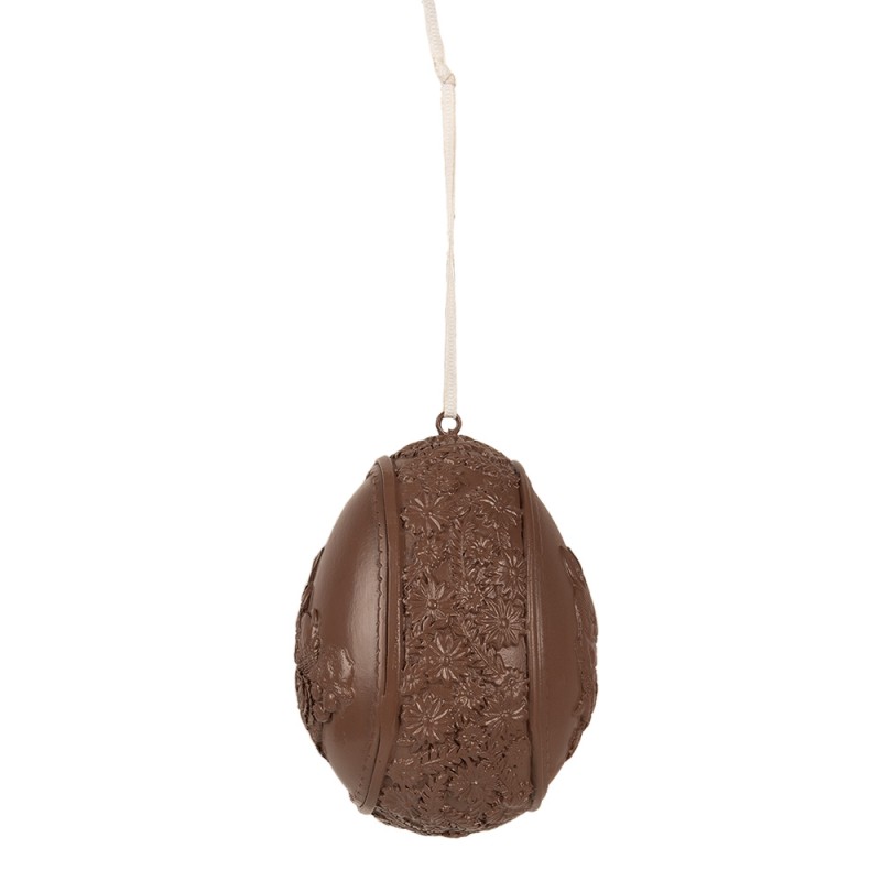 Clayre & Eef Dekoration Hänger Ei 11 cm Braun Polyresin