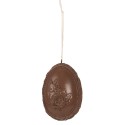 Clayre & Eef Dekoration Hänger Ei 11 cm Braun Polyresin
