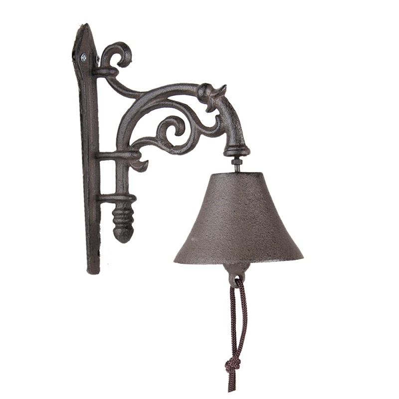 Clayre & Eef Sonnette ancienne 10x18x19 cm Marron Fer