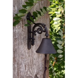 Clayre & Eef Sonnette ancienne 10x18x19 cm Marron Fer