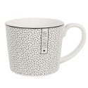 Clayre & Eef Tasse 275 ml Weiß Keramik Punkte