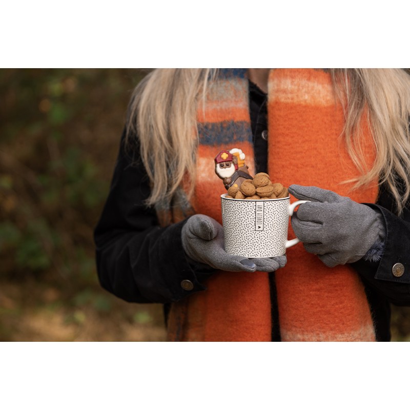 Clayre & Eef Tasse 275 ml Weiß Keramik Punkte