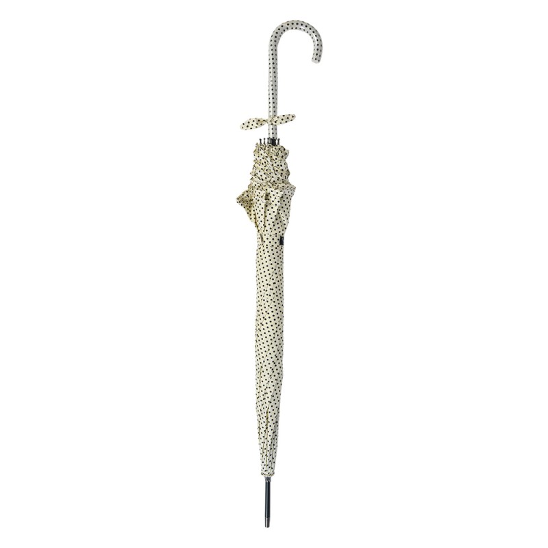 Juleeze Erwachsenen-Regenschirm Ø 90 cm Beige Polyester Punkte