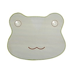 Clayre & Eef Bath Mat 60x48x1 cm Green Polyester Frog