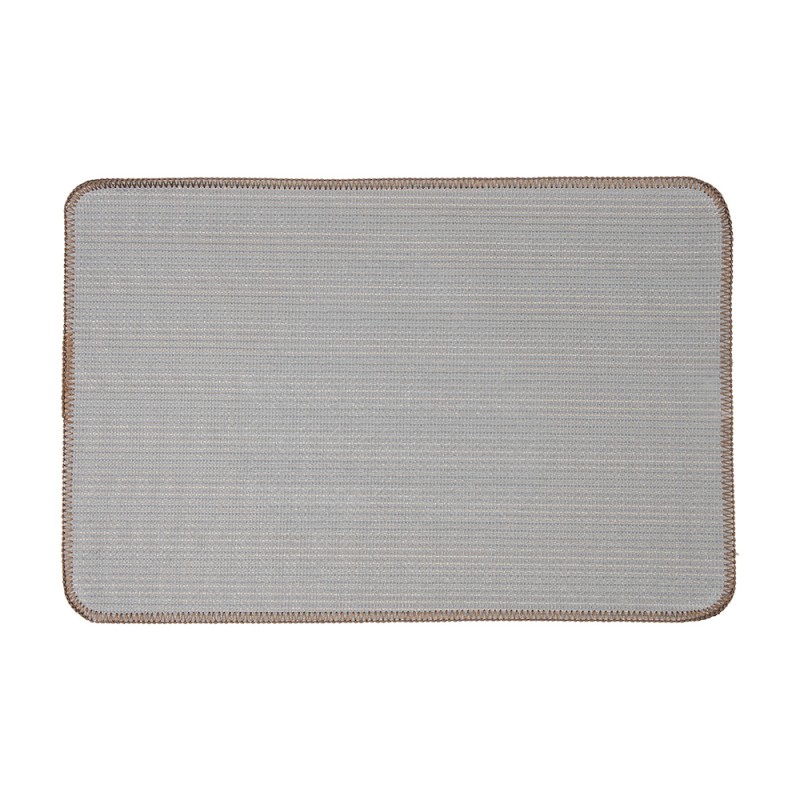 Clayre & Eef Bath Mat 58x38x1 cm Brown Polyester Rectangle Heart
