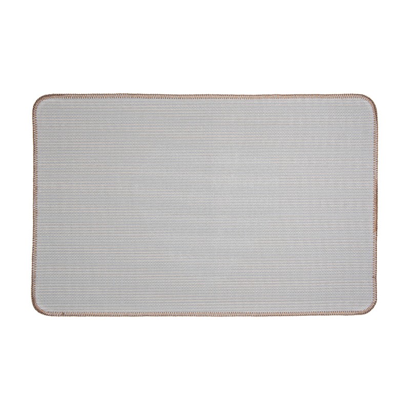 Clayre & Eef Tapis de bain 78x48x1 cm Marron Polyester Rectangle Coeur