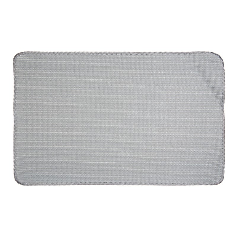 Clayre & Eef Bath Mat 78x48x1 cm Grey Polyester Rectangle Heart