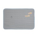 Clayre & Eef Bath Mat 58x38x1 cm Blue Grey Polyester Rectangle