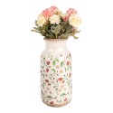 Clayre & Eef Vaso Ø 15x32 cm Beige Rosso Ceramica Fragole