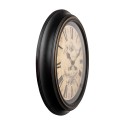 Clayre & Eef Wall Clock Ø 50x5 cm Black Beige Plastic