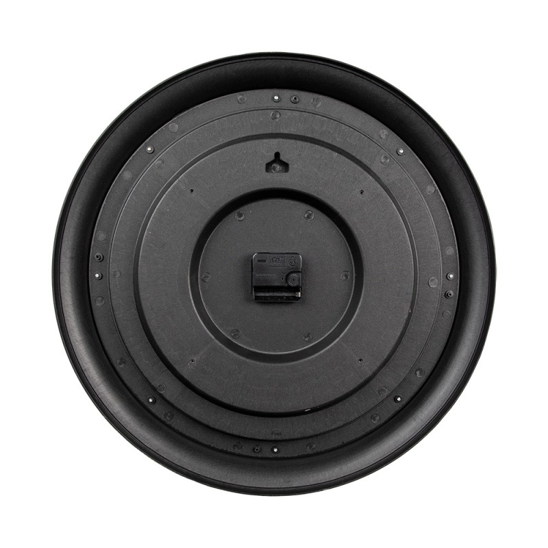 Clayre & Eef Wall Clock Ø 50x5 cm Black Beige Plastic