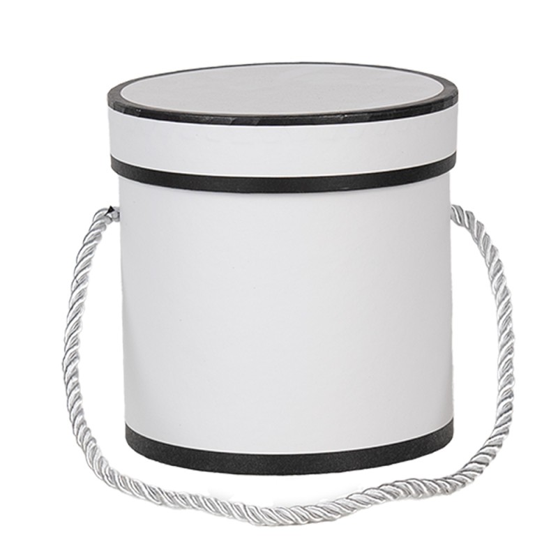 Clayre & Eef Gift box Ø 12x12 cm White Cardboard Round