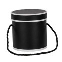Clayre & Eef Geschenkbox Ø 12x12 cm Schwarz Karton Rund