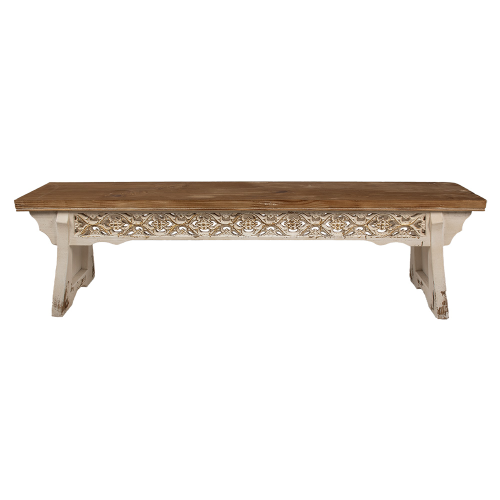 Clayre&Eef Bankje 169x36x46 cm Bruin Hout afbeelding