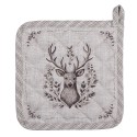Clayre & Eef Pot Holder 20x20 cm Beige Cotton Deer