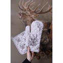 Clayre & Eef Pot Holder 20x20 cm Beige Cotton Deer