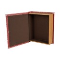 Clayre & Eef Scatola di archiviazione set di 3 Libri 27x22x7 / 22x17x6 / 17x12x4 cm Rosso MDF Albero di Natale