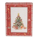 Clayre & Eef Scatola di archiviazione set di 3 Libri 27x22x7 / 22x17x6 / 17x12x4 cm Rosso MDF Albero di Natale