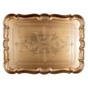 Clayre & Eef Tray 40x30 cm Gold colored Plastic Rectangle