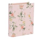 Clayre & Eef Scatola di archiviazione Libri 17x14x5 cm Rosa Cartone Rettangolo Fiori