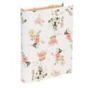 Clayre & Eef Opbergdoos Boeken 17x14x5 cm Wit Karton Rechthoek Bloemen