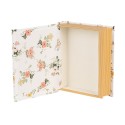 Clayre & Eef Opbergdoos Boeken 17x14x5 cm Wit Karton Rechthoek Bloemen