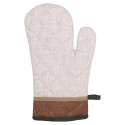 Clayre & Eef Manique de four 18x30 cm Beige Coton Champignons