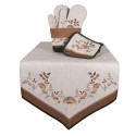 Clayre & Eef Manique de four 18x30 cm Beige Coton Champignons