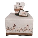 Clayre & Eef Manique de four 18x30 cm Beige Coton Champignons