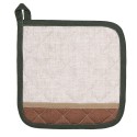 Clayre & Eef Pot Holder 20x20 cm Beige Cotton Mushrooms