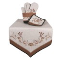 Clayre & Eef Pot Holder 20x20 cm Beige Cotton Mushrooms