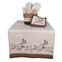 Clayre & Eef Pot Holder 20x20 cm Beige Cotton Mushrooms
