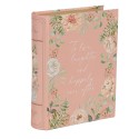 Clayre & Eef Boîte de rangement Livres 17x14x5 cm Rose Carton Rectangle