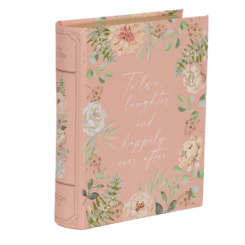 Clayre & Eef Boîte de rangement Livres 17x14x5 cm Rose Carton Rectangle