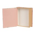 Clayre & Eef Boîte de rangement Livres 17x14x5 cm Rose Carton Rectangle