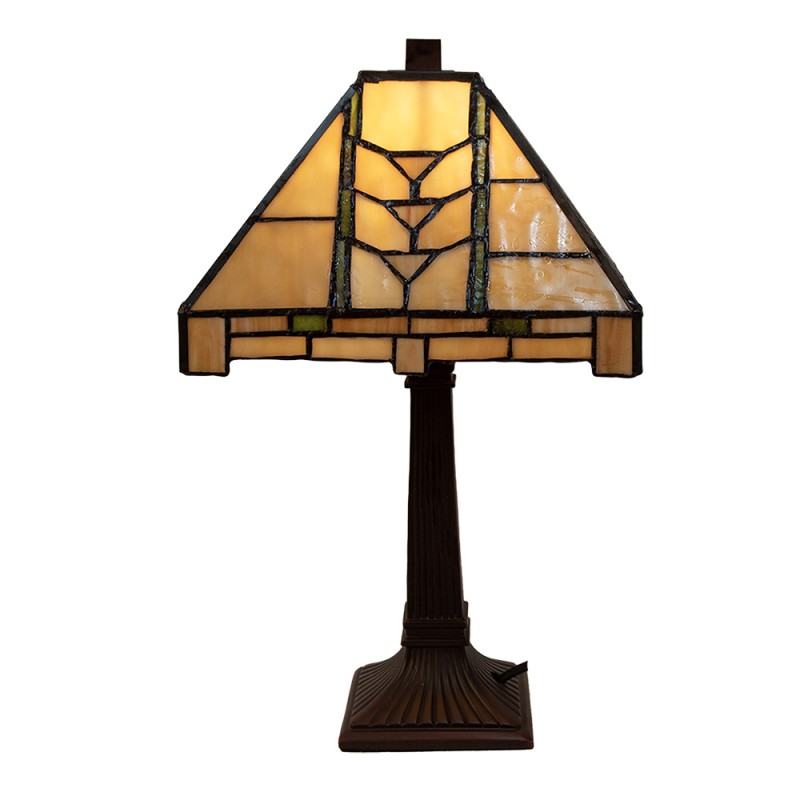 LumiLamp Table Lamp Tiffany 23x23x38 cm Beige Glass