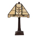 LumiLamp Table Lamp Tiffany 23x23x38 cm Beige Glass