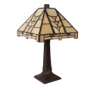 LumiLamp Table Lamp Tiffany 23x23x38 cm Beige Glass