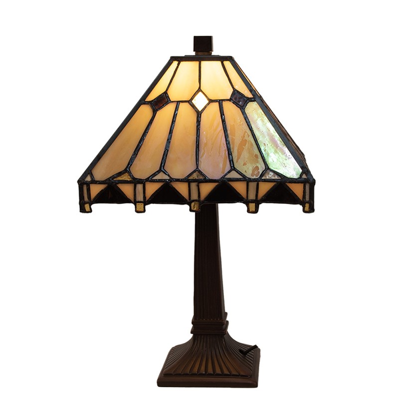 LumiLamp Table Lamp Tiffany 23x23x38 cm Beige Glass
