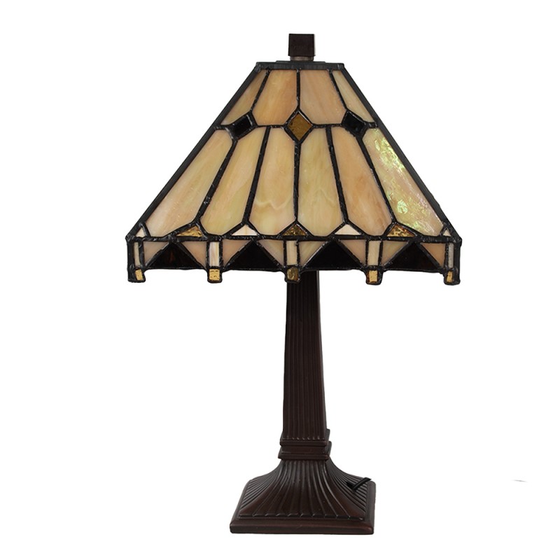 LumiLamp Table Lamp Tiffany 23x23x38 cm Beige Glass