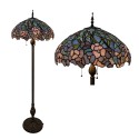 LumiLamp Floor Lamp Tiffany Ø 51x165 cm Multicoloured Glass