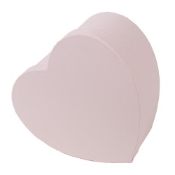 Clayre & Eef Aufbewahrungsbox 3er Set 21x20x9/18x17x7/15x14x6  cm Rosa Karton Herzförmig