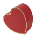 Clayre & Eef Opbergdoos Set van 3 21x20x9/18x17x7/15x14x6 cm Rood Karton Hartvormig